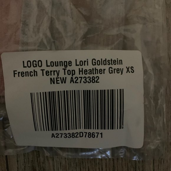NWT LORI GOLDSTEIN LOUNGE FRENCH TERRY GREY TOP XS - Picture 10 of 11